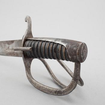 Sabre, Swedish, m/1825 for the hussars, with scabbard.