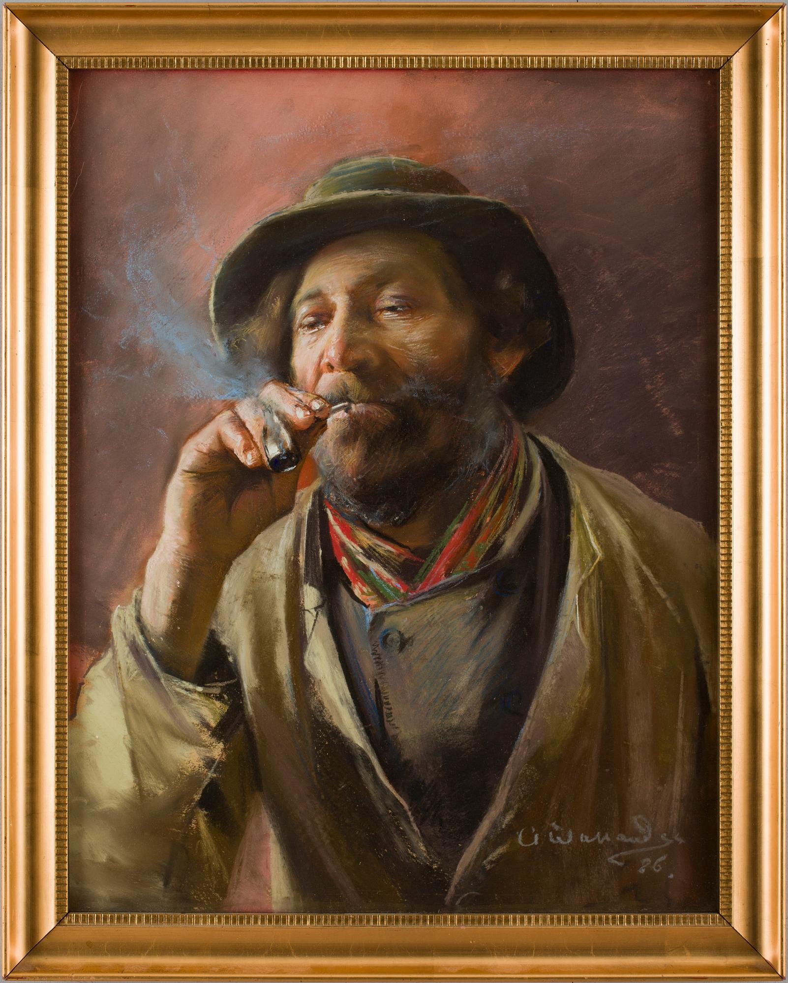 ALF WALLANDER, pastell, sign o dat 86.