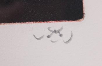 ROBERTO MATTA, färgetsning, sign o numr 77/100.