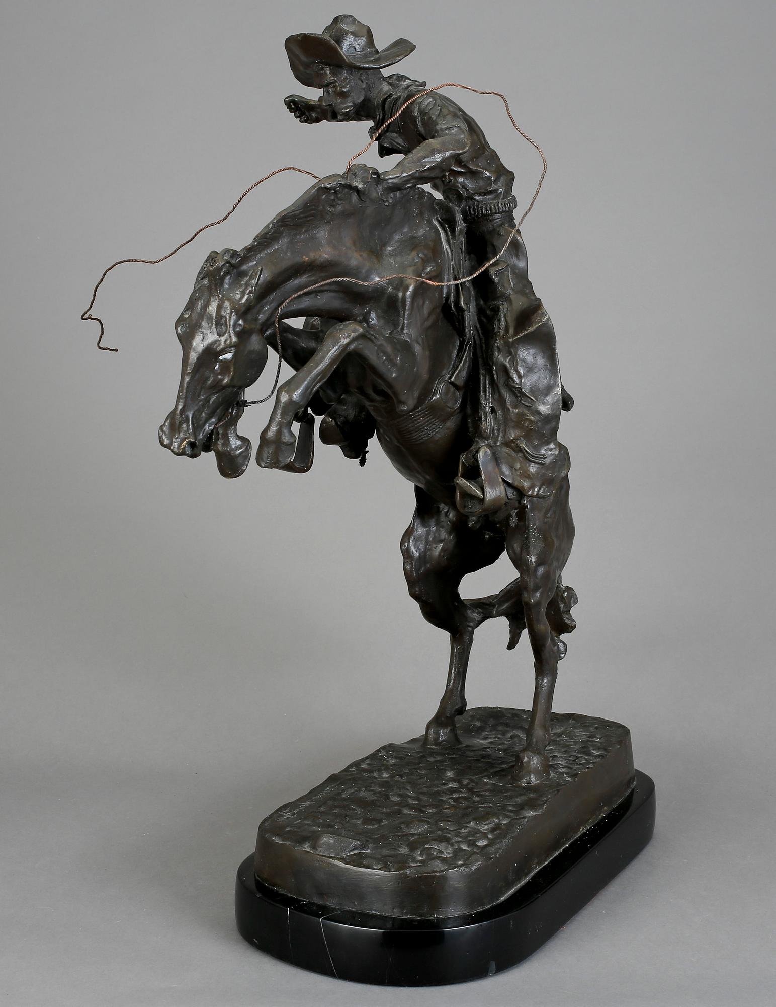 FREDERIC SACKRIDER REMINGTON, efter, skulptur, brons, stämpelsignerad.