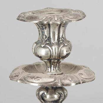KANDELABRAR, ett par, silver, Tyskland, 1800/1900-tal.