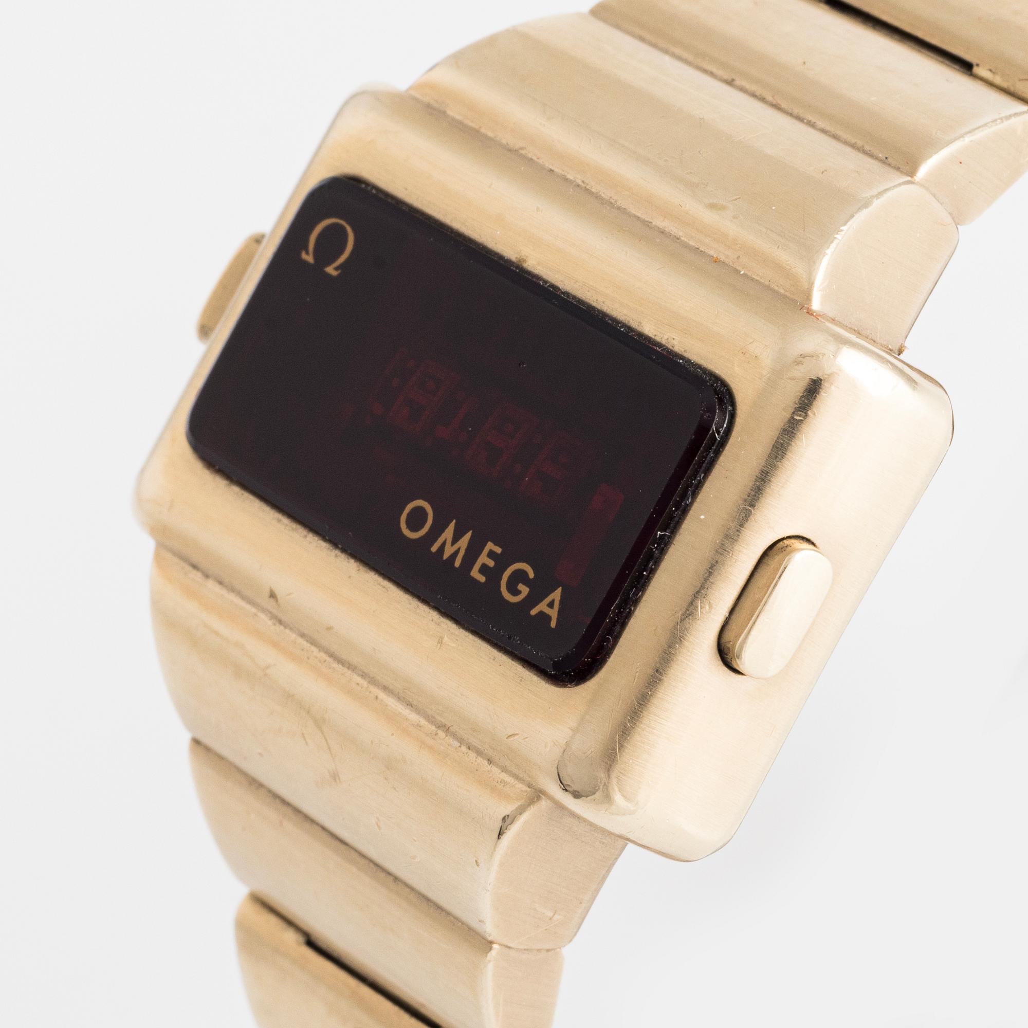 Omega, Time Computer II, wristwatch, 40.5 x 26 (54) mm.