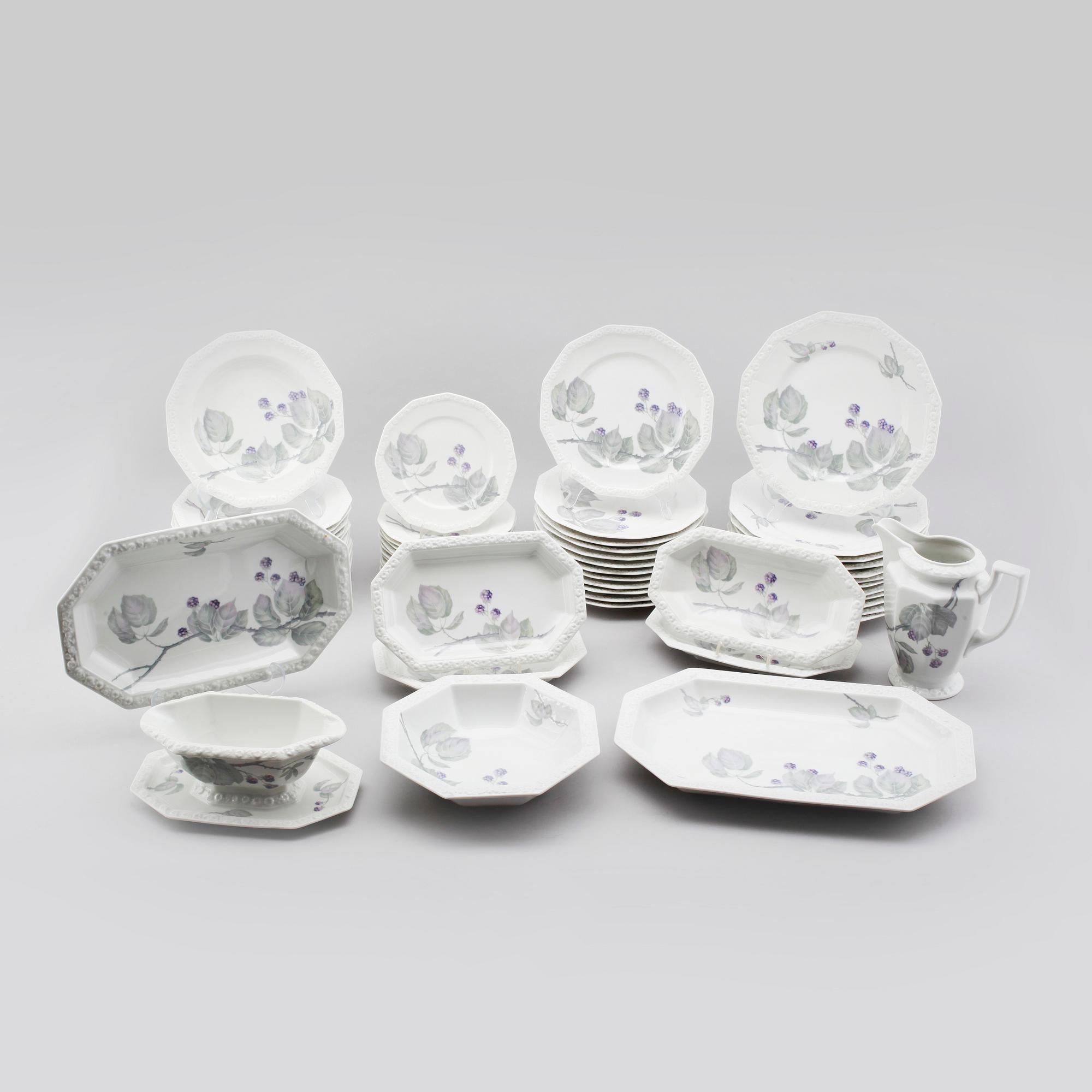 MATSERVIS, 57 delar, porslin, "Maria Björnbär", Rosenthal.