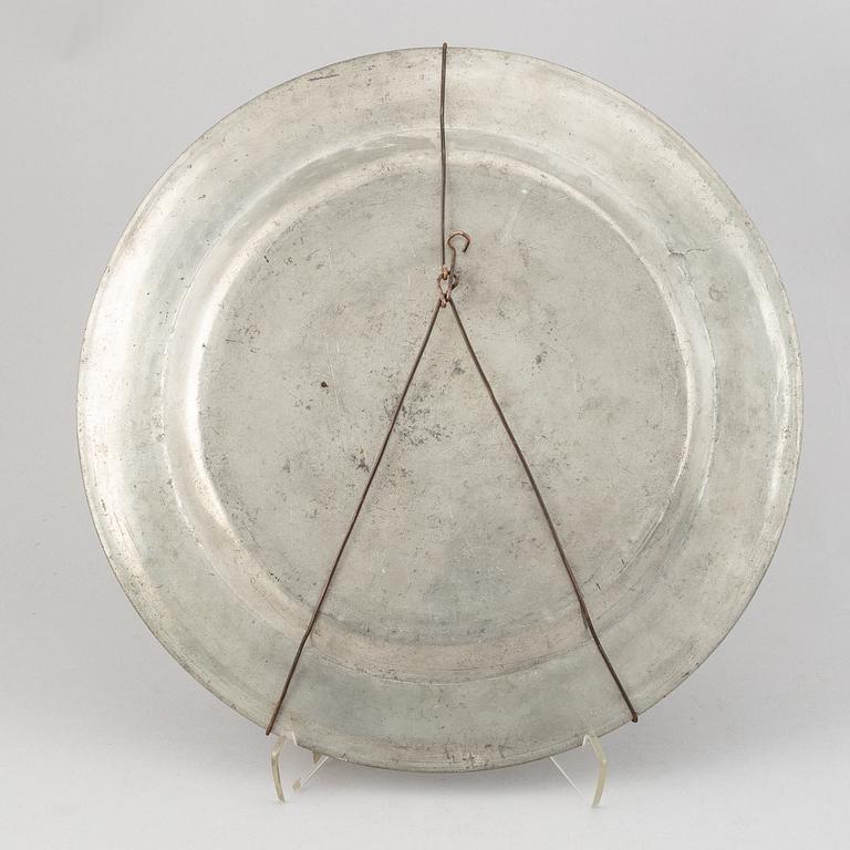 A group of six pewter dishes, different makers mark, most early 19th Century, Swedish/English.