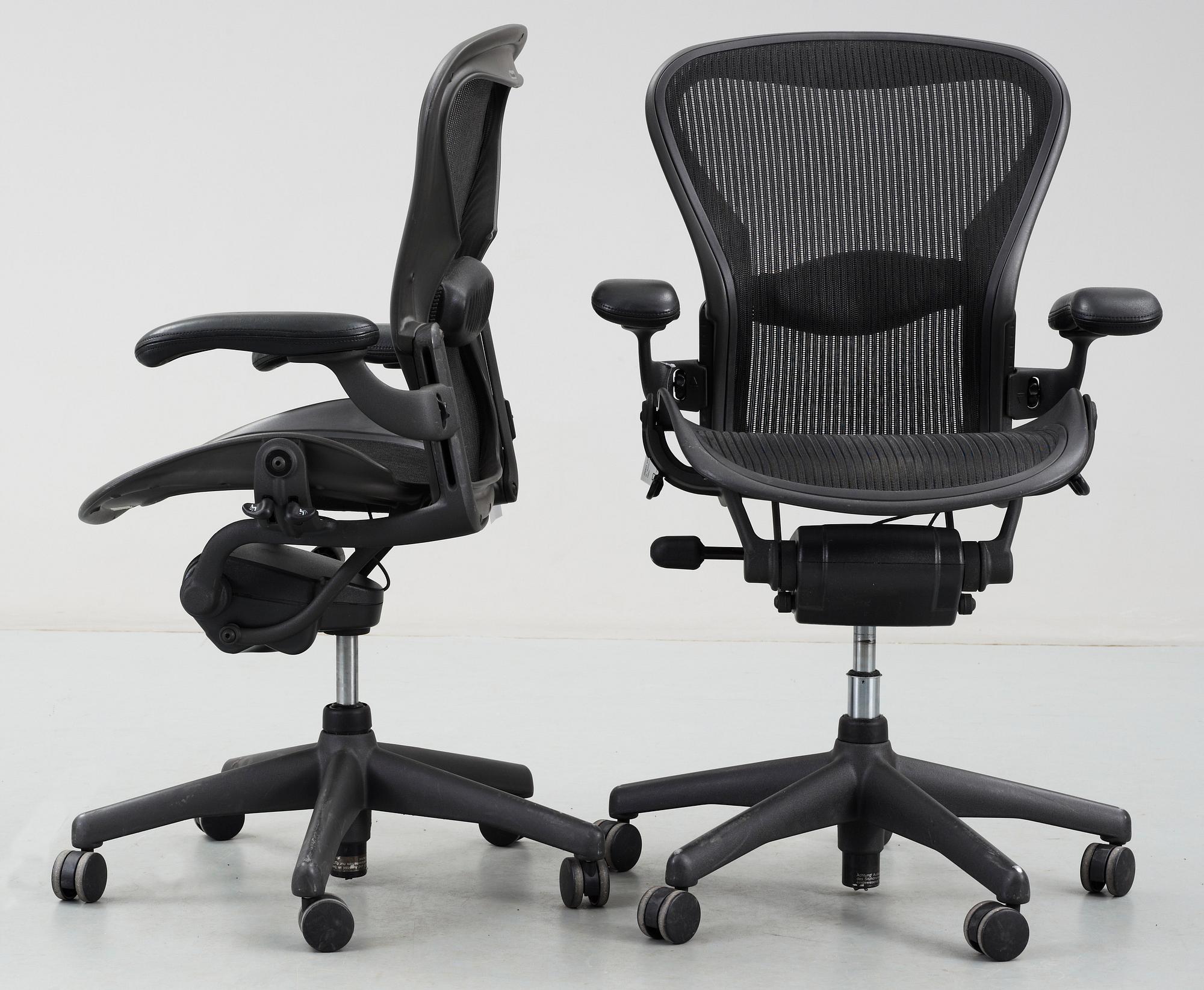 KONTORSSTOLAR, 2 st, "Aeron Chair", Herman Miller.