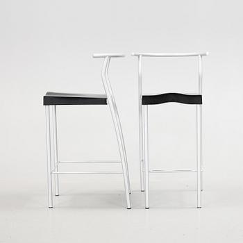 BARSTOLAR, 2 st, "Hi-Glob", Philippe Starck, Kartell. 1900-talets slut.