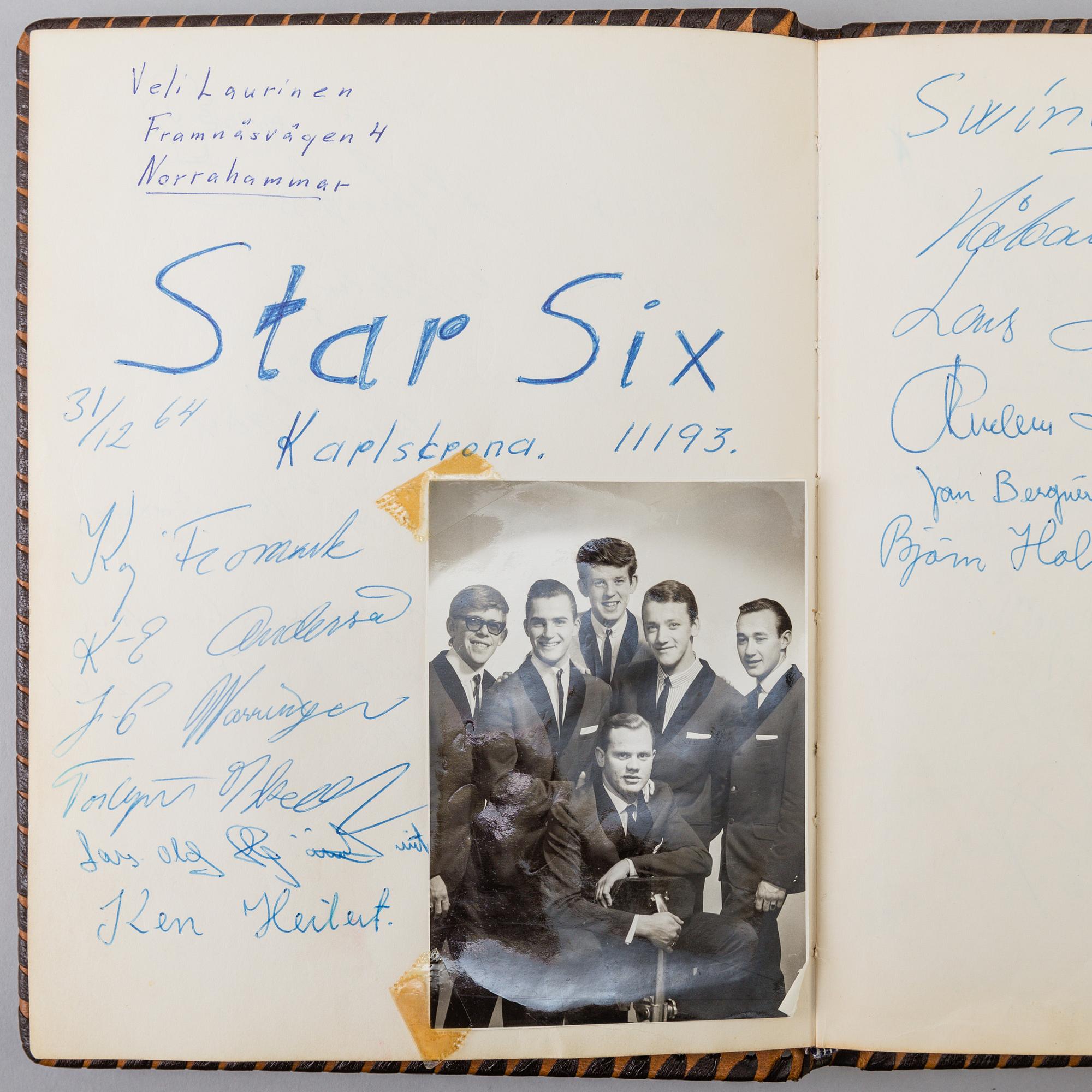 Four guest books with autographs, Ålberga motell 1957-1967.