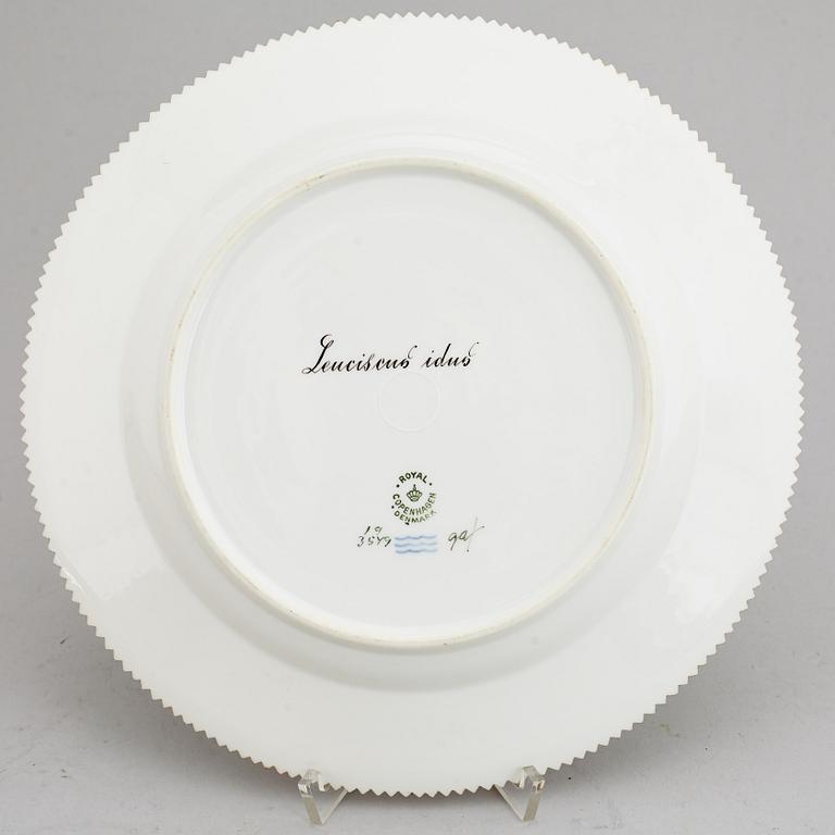 A set of six Royal Copenhagen 'Fauna Danica' dishes, Denmark, 20th Century.