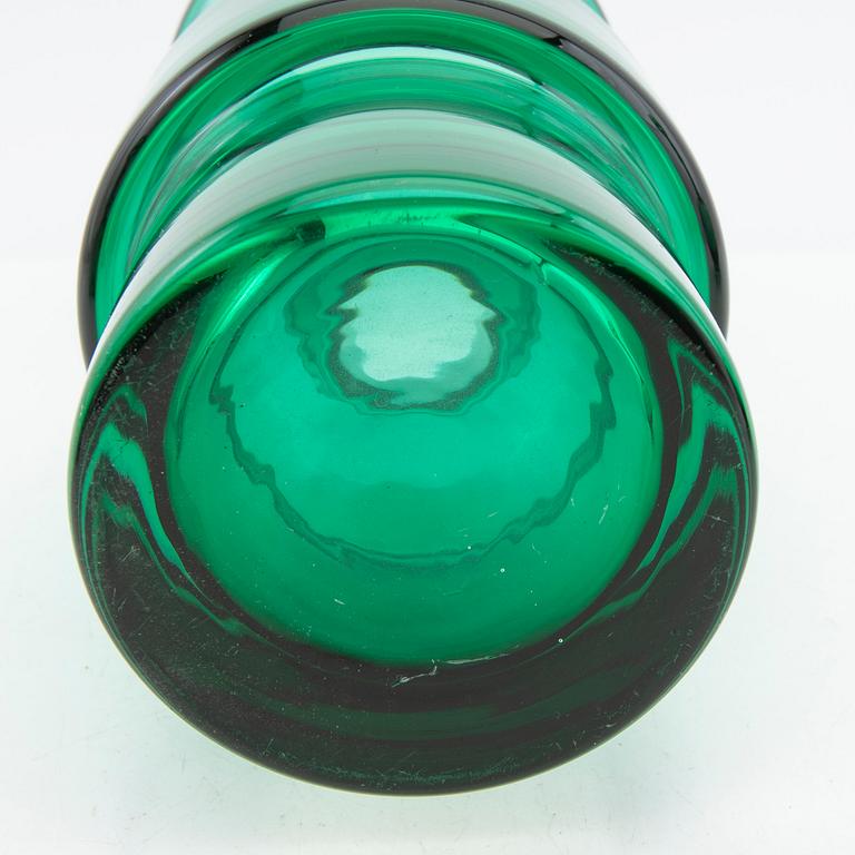 Tamara Aladin, Vases and a decanter, 3 pcs, glass, Riihimäen Lasi, Finland, 1960s/70s.