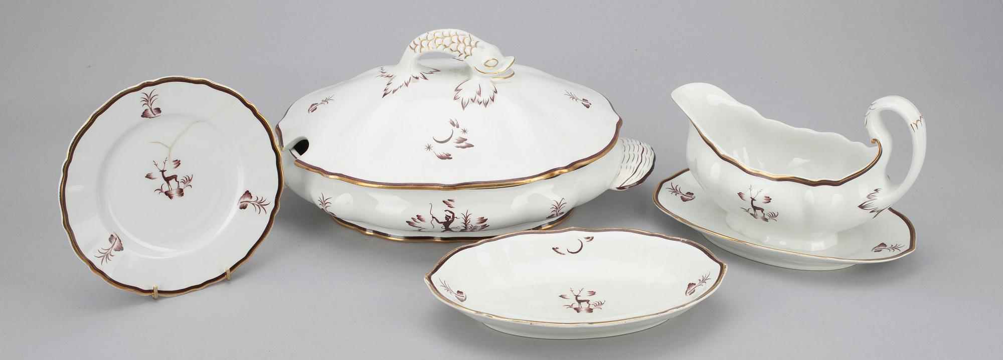 SERVISDELAR, 34 st, porslin, "Diana" Arabia 1928 - 32.