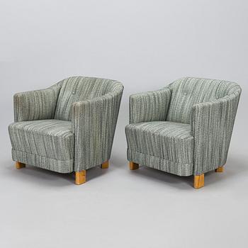 A pair of 1930's 'Continent' nr 217 armchairs for Asko.