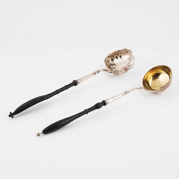 Two Silver Ladles, Finland and Russia, 19th Century.