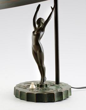 BORDSLAMPA, art déco, brons, 1900-talets första hälft.