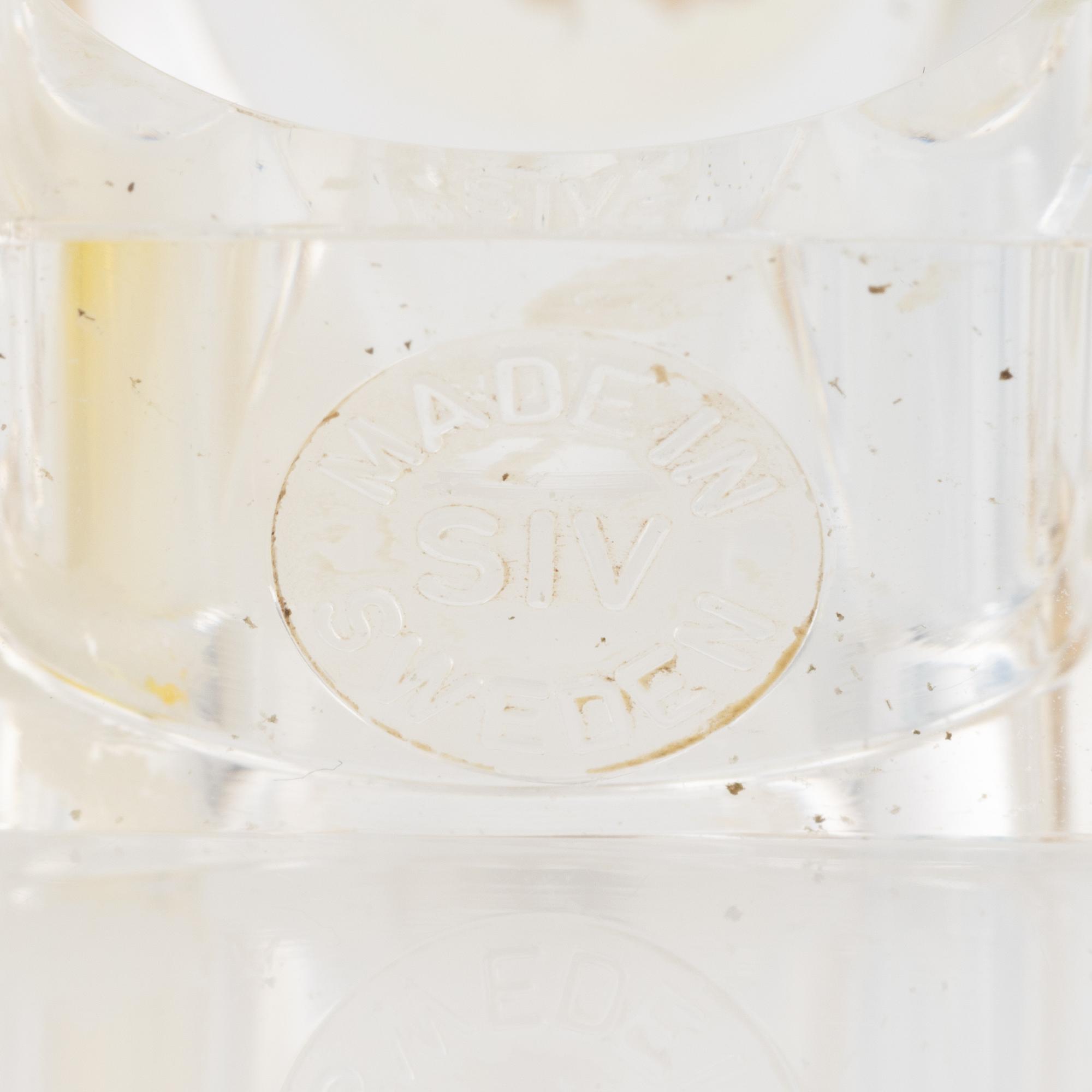 Siv Lagerström, tre ringar, akrylplast, 1970-tal.