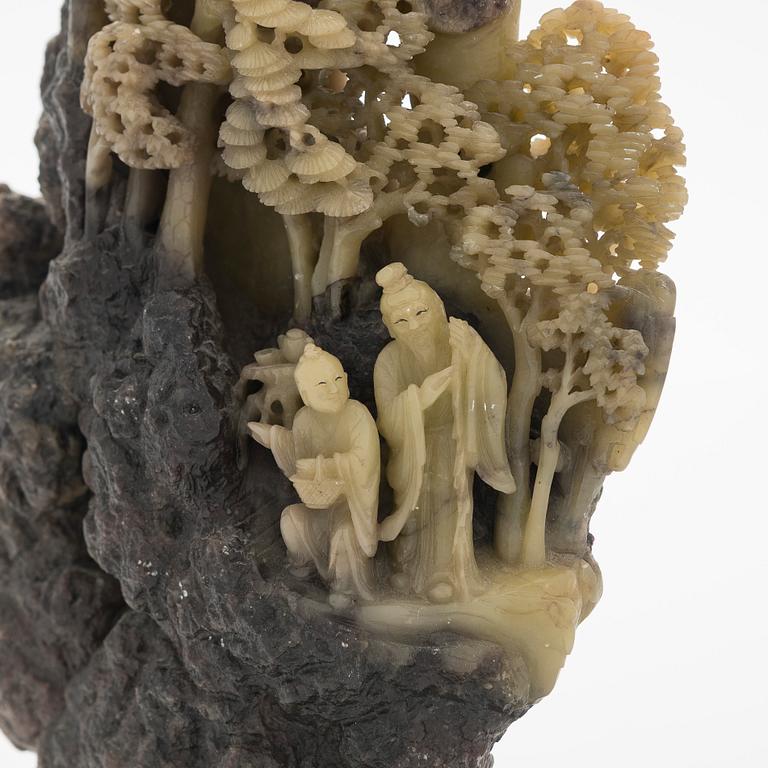 A soapstone sculpture, China, 20th century.