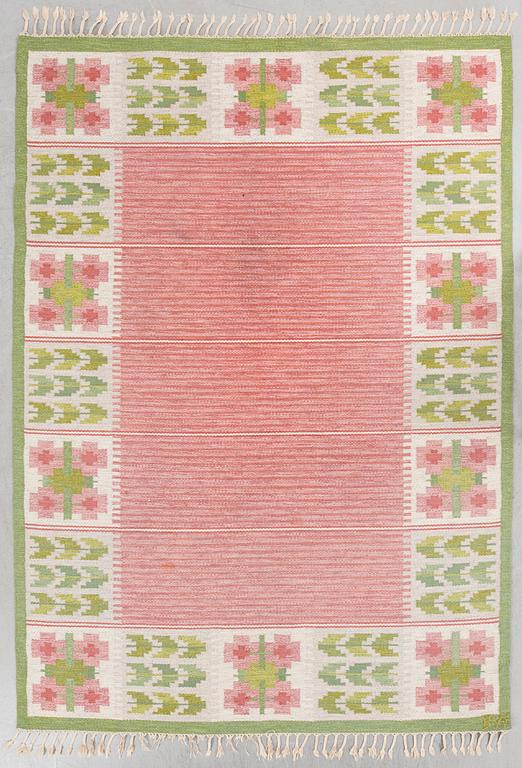 Berit Woelfer, rug, röllakan, "Flora", 200 x 280 cm, Axeco Svenska AB.