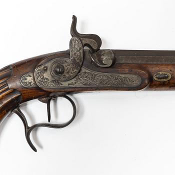 Slaglåspistoler, ett par, belgiska, 1800-talets första hälft.