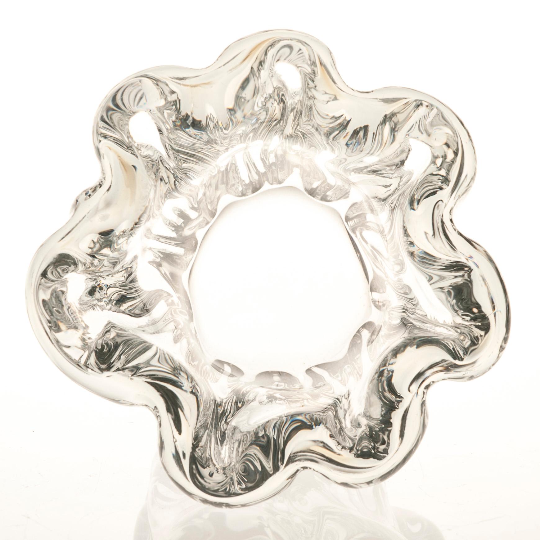 VAS, glas, "Stubbe", Tapio Wirkkala, signerad 50/1982 TW 1947.