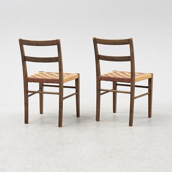 Axel Larsson, a pair of birch wood chairs, Svenska Möbelfabrikerna Bodafors, 1930's.