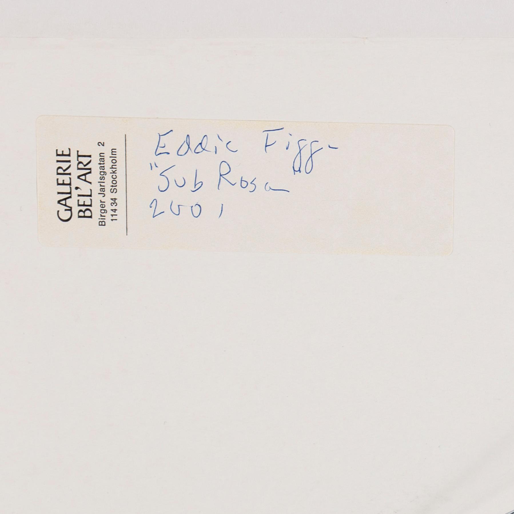 EDDIE FIGGE, pastel and assemblage, signed and dated 2001.