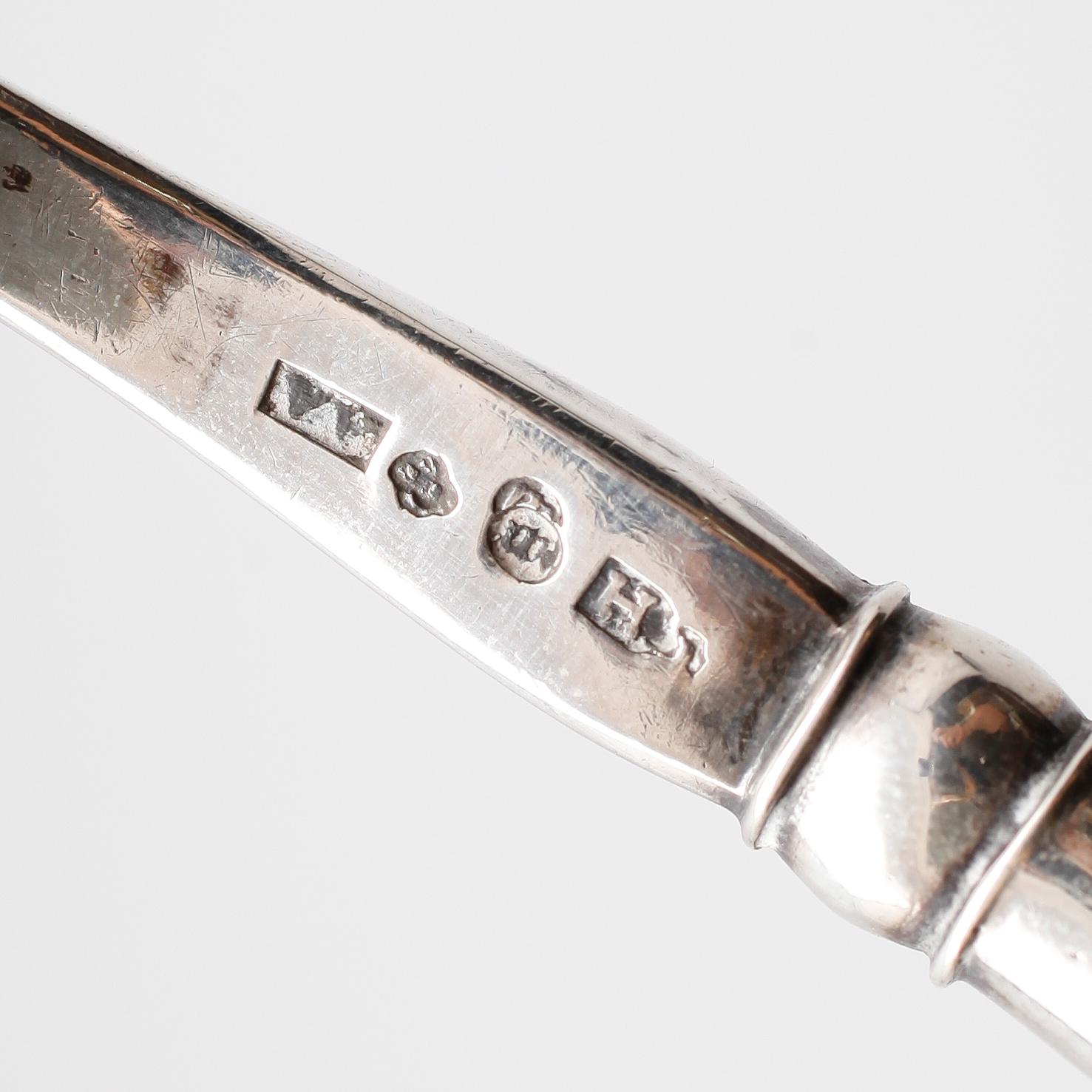 SOPPSLEV, silver, otydliga svenska stämplar 1862.