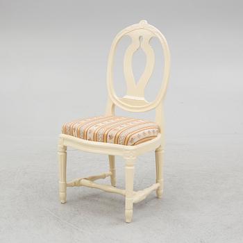 A set of four (2+2) Gustavian chairs, Stockholm, late 18th century.