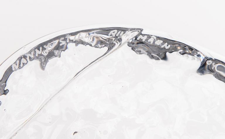 NANNY STILL, GLASSKULPTUR. Jääkausi. Sign. Nanny Still, Riihimäen Lasi Oy.