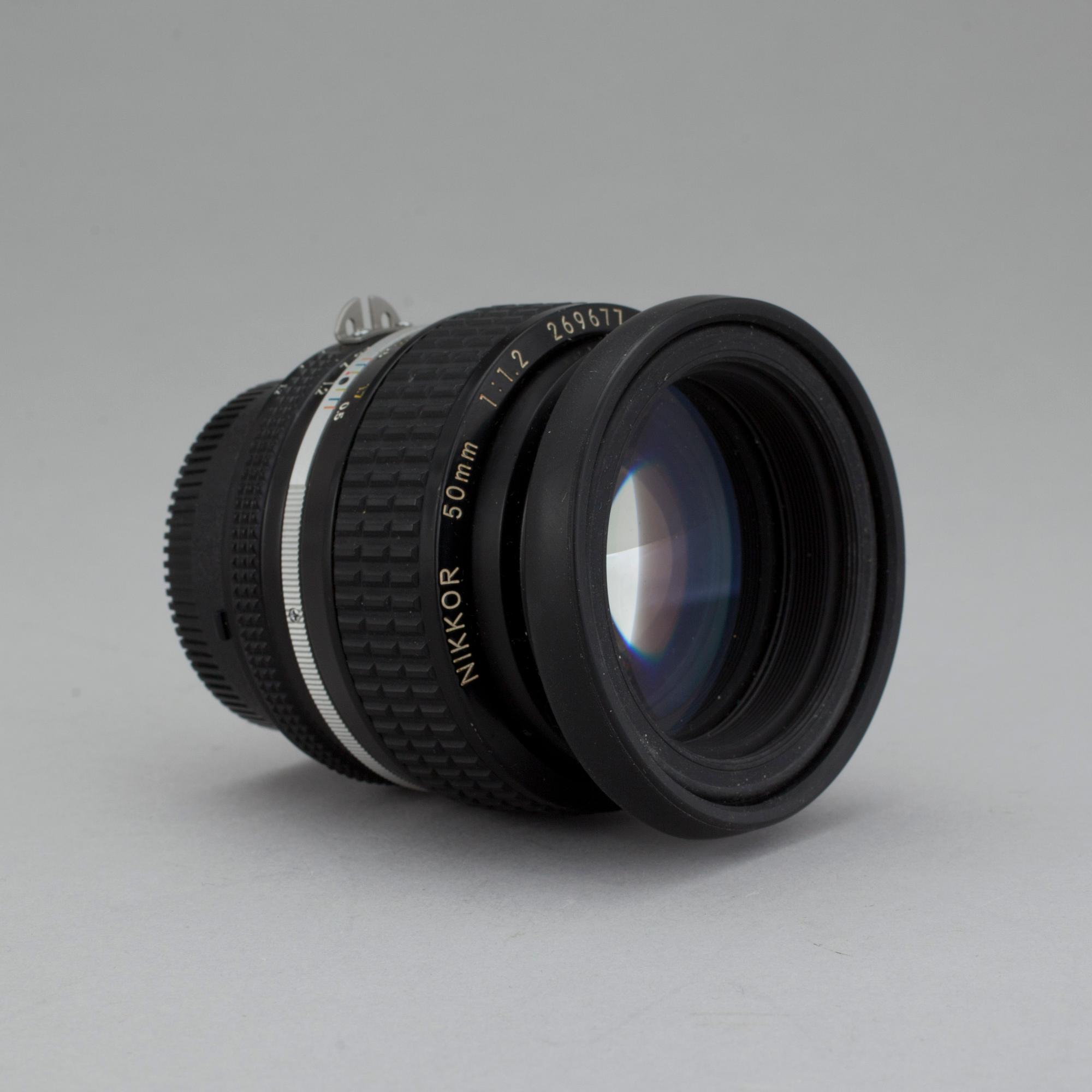 KAMERAOBJEKTIV, Nikon, Nikkor 50 mm 1:1:2, nr. 269677.