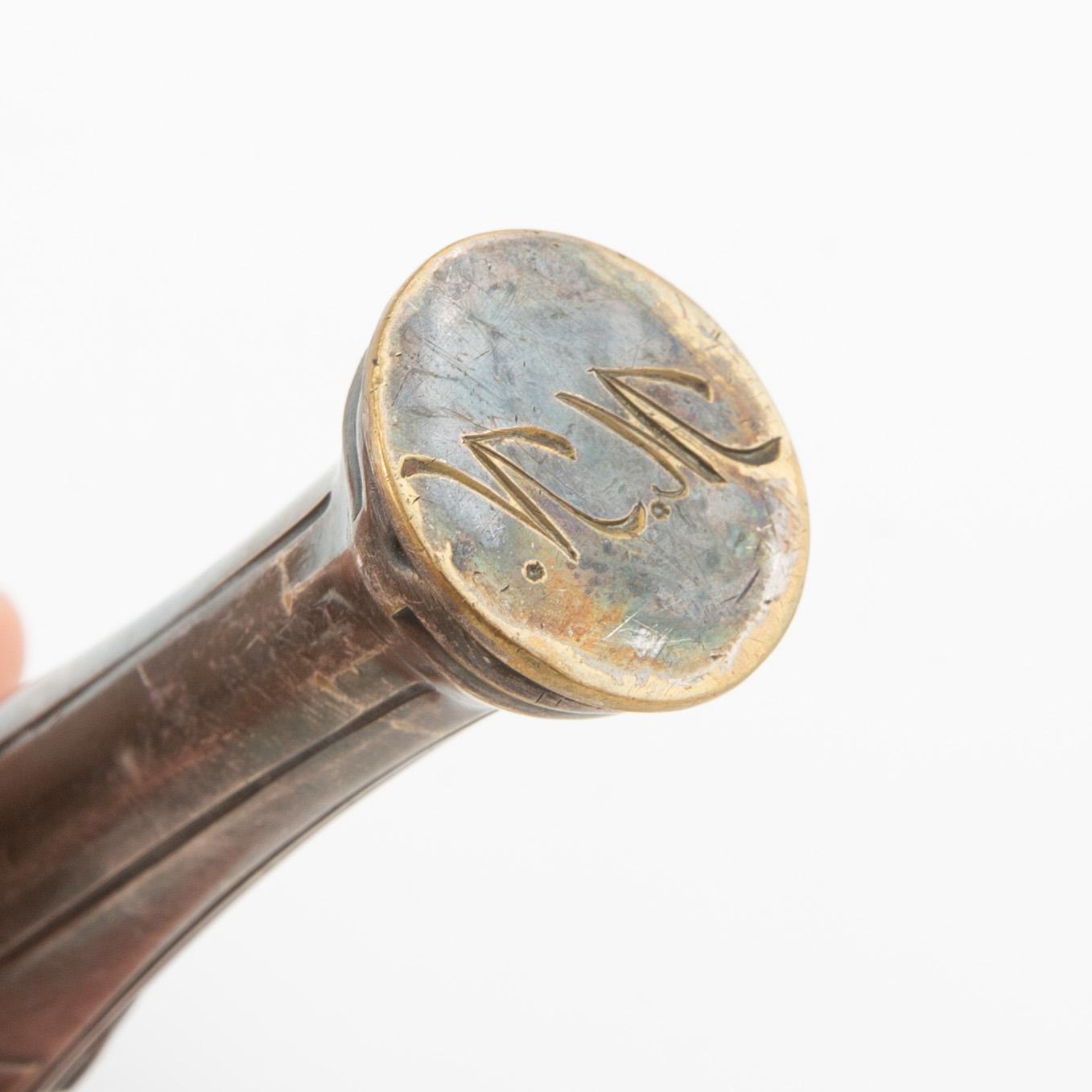 Fotoram, brevöppnare och sigill Jugend tidigt 1900-tal tenn och nysilver.