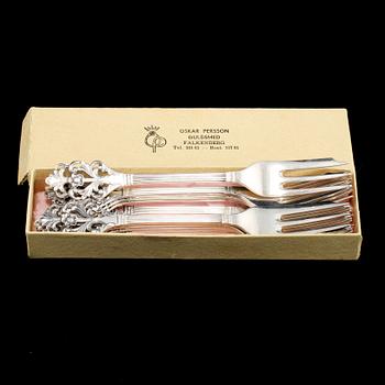 PARTI BESTICK, 38 st, silver, 1700/1800/1900-tal. Vikt ca. 784g.
