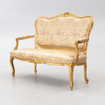 Soffa, rokokostil, 1900-talets första hälft.