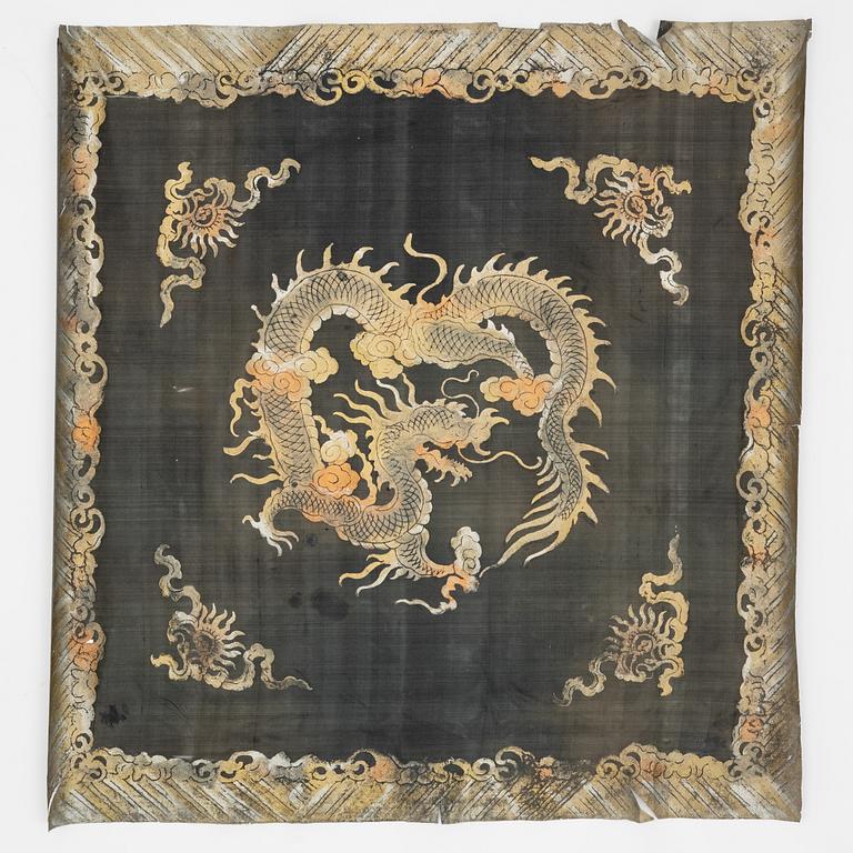 Antik kinesisk textil, Qing dynastin, 1800-tal.