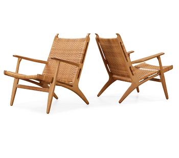 26. Hans J. Wegner, a pair of 'CH-27' easy chairs, CM Madsen Odense, Denmark, 1950-60's.