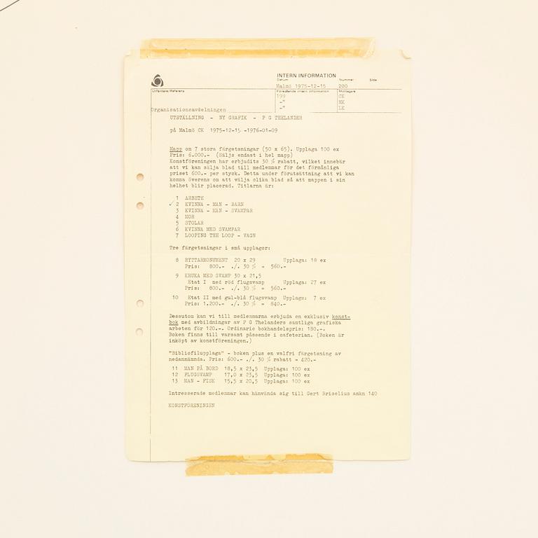 PG Thelander,  "Kvinna - Man - Barn".