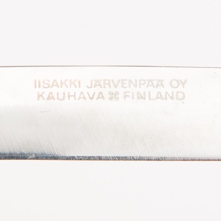 A Finnish Puukko Double Knife with a belt, marked Iisakki Järvenpää Oy, Kauhava Finland, late 20th Century.