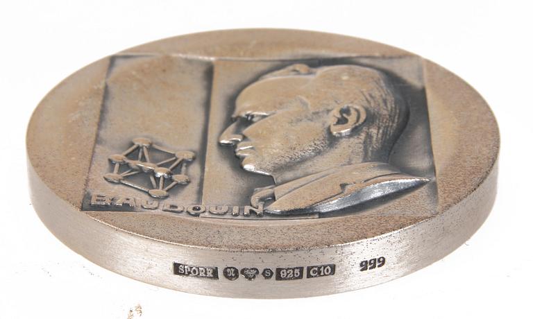 MEDALJSERIE, 6 st, silver, Sporrong, 1977. Tot vikt 361 gr.