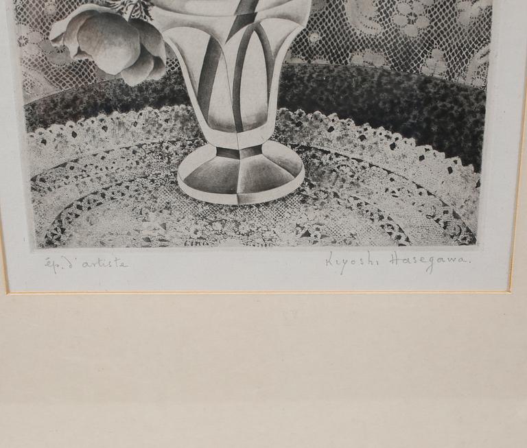 KIYOSHI HASEGAWA, aquatint, signerad, numrerad EA.