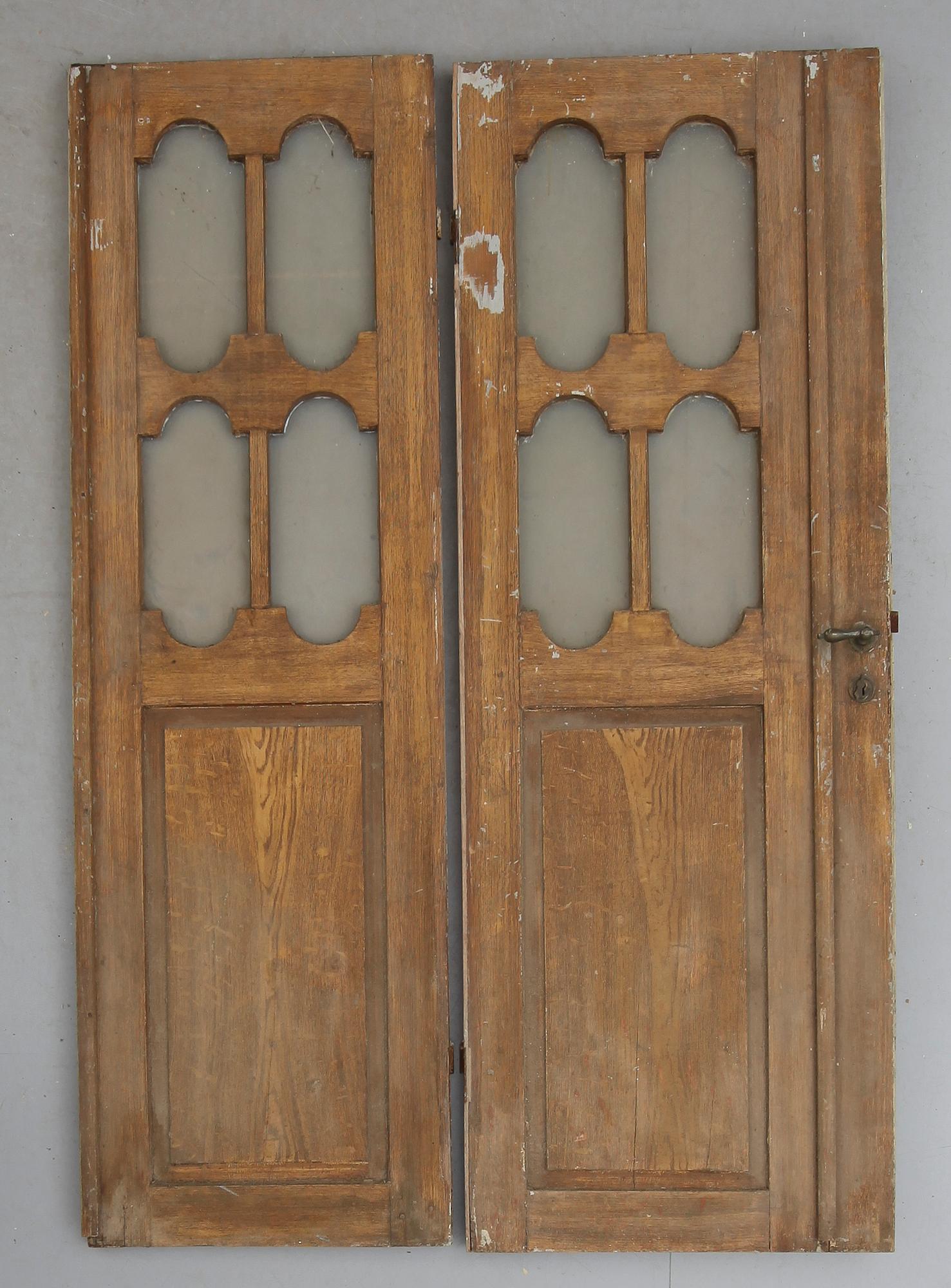 PARDÖRRAR, 1 par, 1800-/1900-tal.