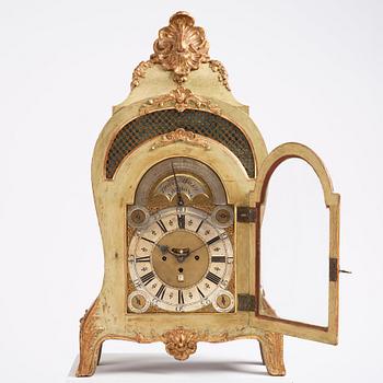 A Baroque bracket clock by Thomas Hally London, around 1700, case in Swedish Rococo, mid 18th century.