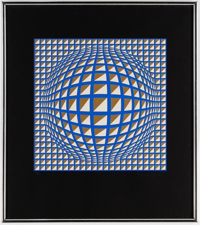 VICTOR VASARELY, färgserigrafi, signerad och numrerad 291/300.