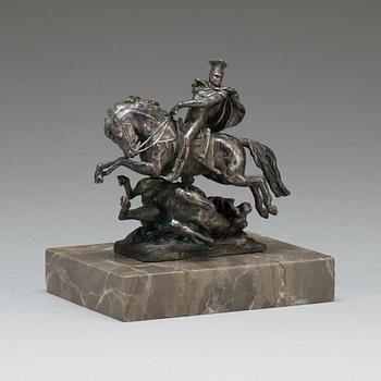 OKÄND KONSTNÄR. skulptur, försilvrad. Bär otydlig gjutarstämpel trol. östeuropa. 1900-talets första hälft.