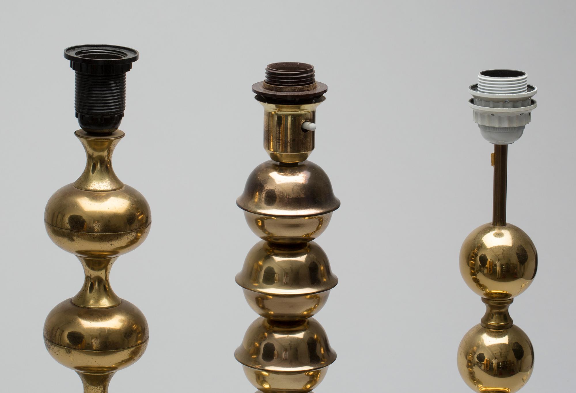 BORDSLAMPOR, 3 st, 1900-talets andra hälft.