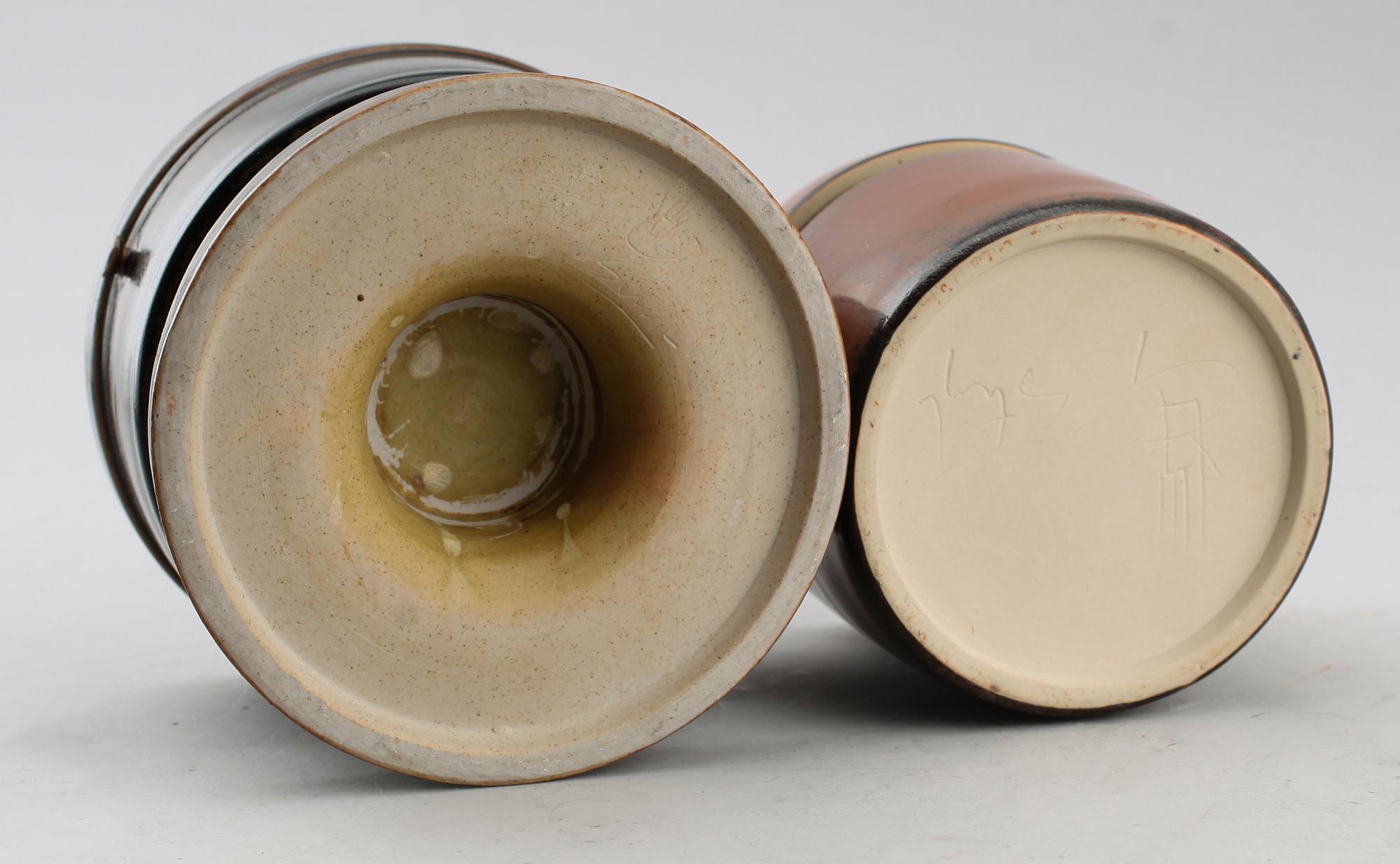 LOCKBURK samt SKÅL PÅ FOT, stengods, Stig Lindberg, Gustavsberg.