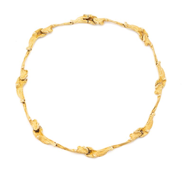 Björn Weckström, necklace, 18K gold, “Mariehand”, Lapponia.