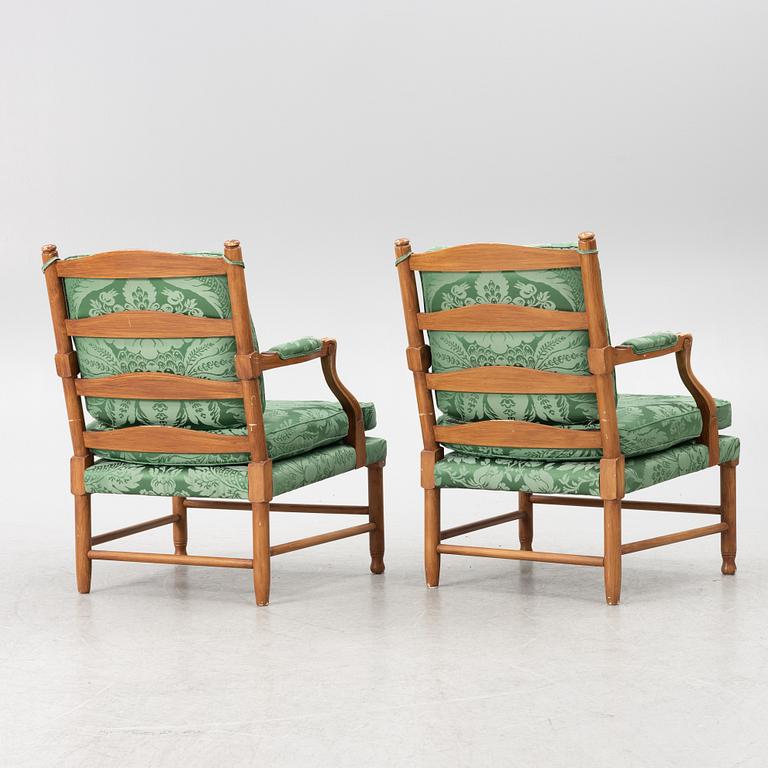 A pair of Gripsholm model armchair, second half of the 20th century.