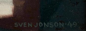 SVEN JONSON, olja på pannå. Sign och dat -49.