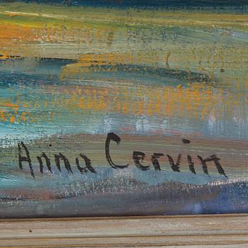 ANNA CERVIN, olja på duk. Signerad.