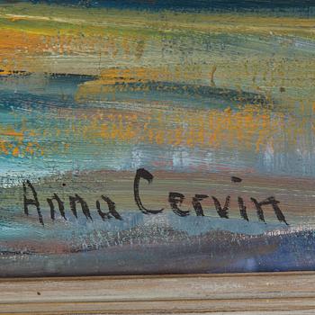 ANNA CERVIN, oil on canvas, signed.