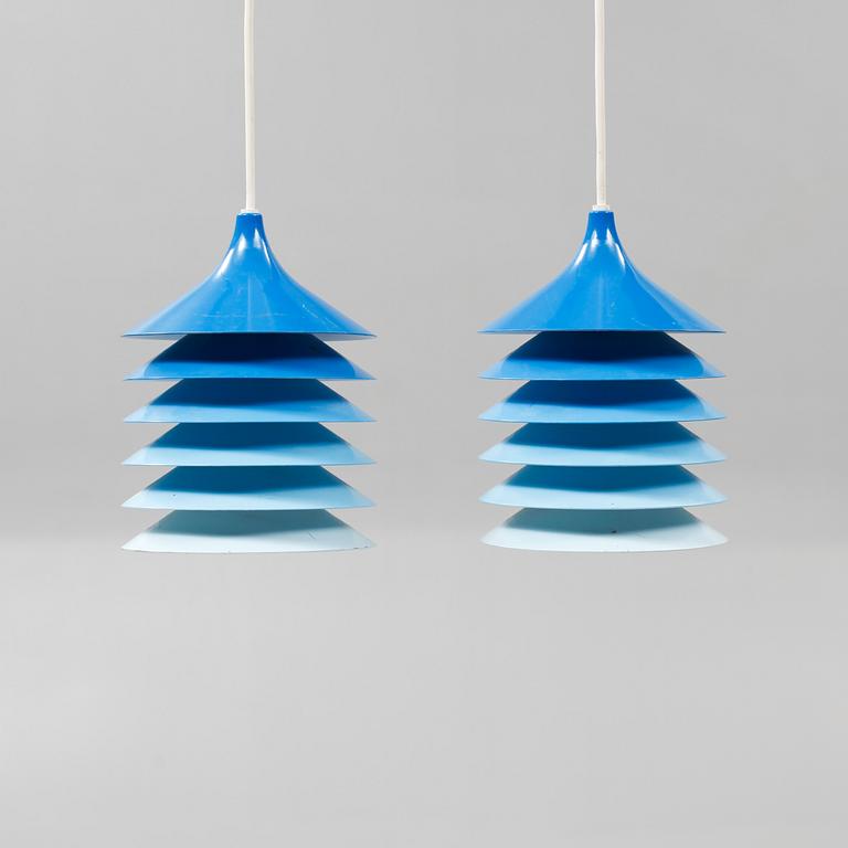 TAKLAMPOR, ett par, "Duett", IKEA, 1970-tal, höjd 20 cm. .