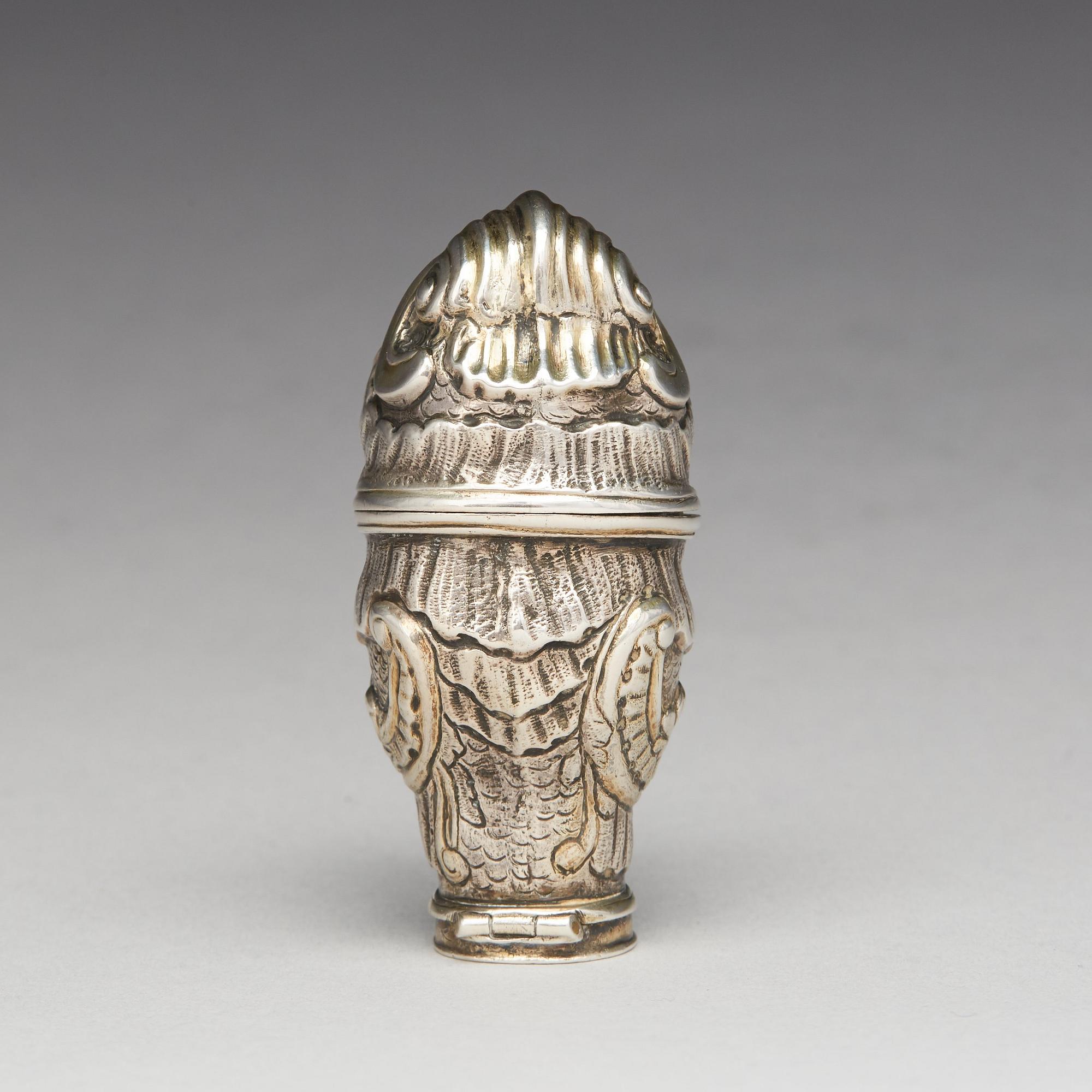 A Rococo, parcel-gilt silver snuff-box, unidentified makers mark, possibly Norway.